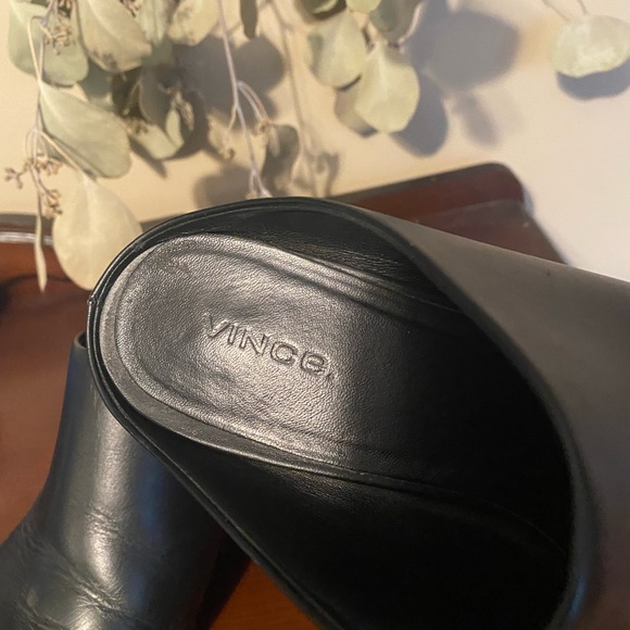 Vince Black Leather Mules - Picture 5 of 7